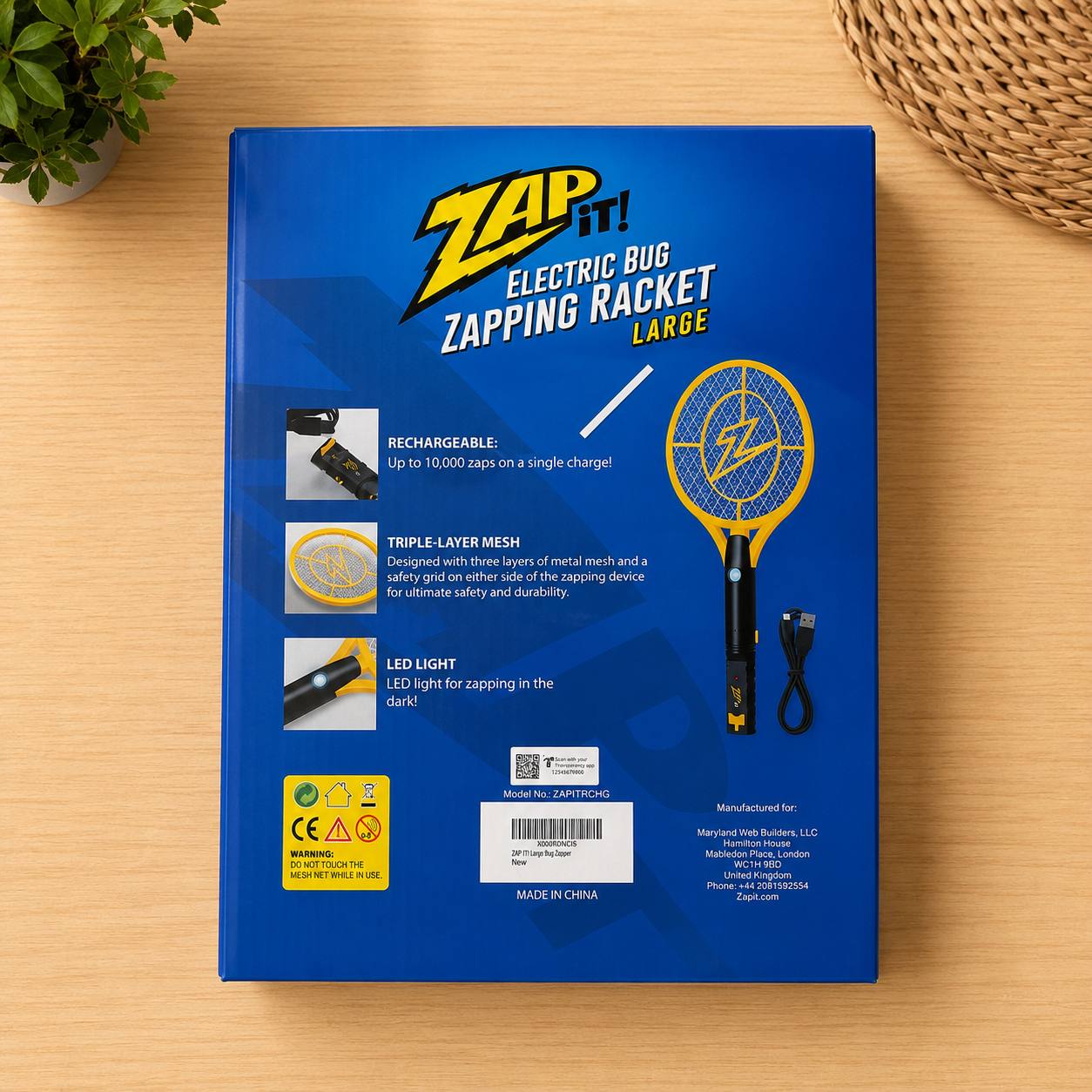 ZAP IT! Large USB LED Electric Insect Zapper 2