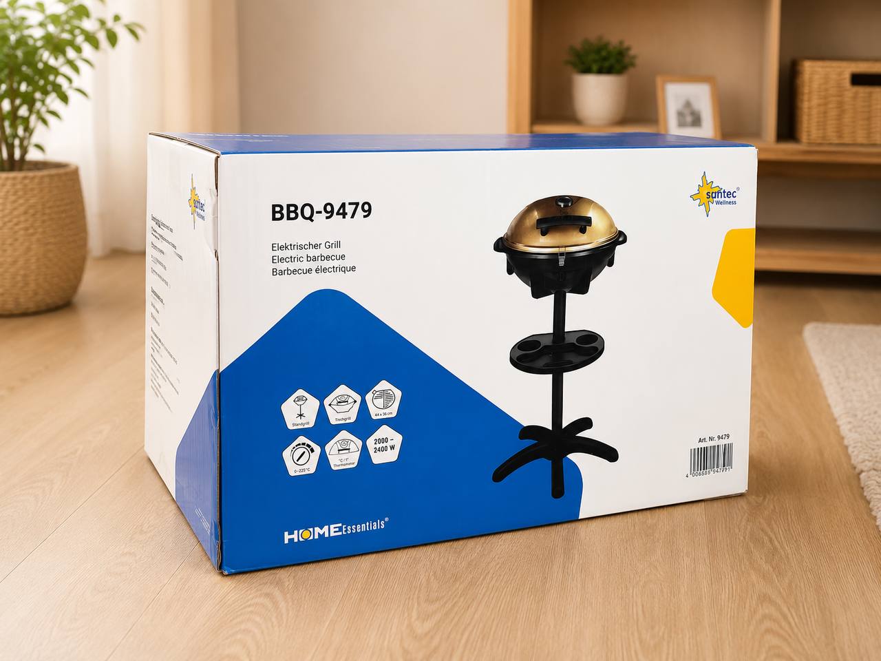 Grill elektryczny SUNTEC BBQ-9479 2w1 | 2400 W | Grill stołowy i stojący