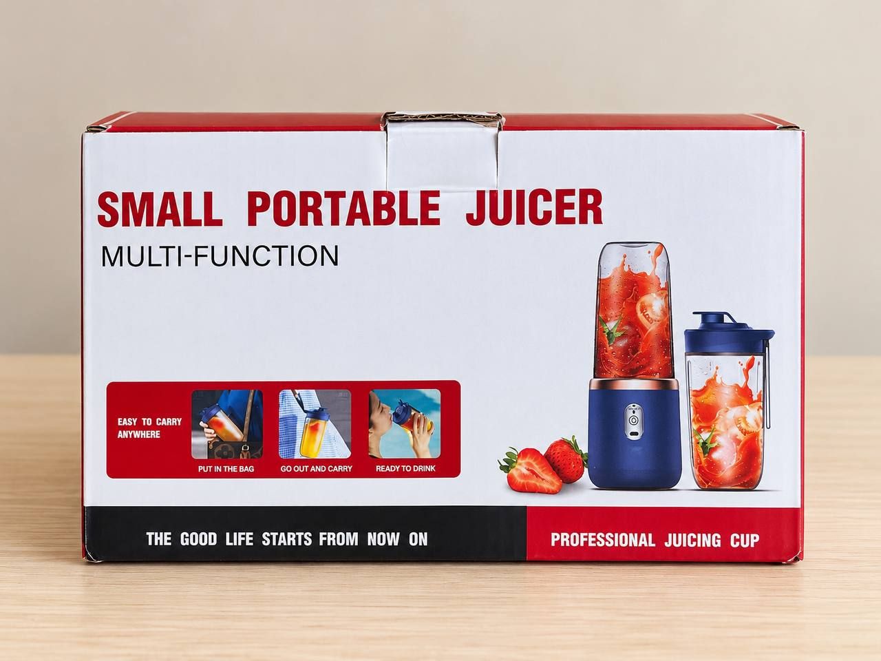 Przenośny miniblender do soków i smoothie z kubkiem do picia i ładowaniem USB-C
