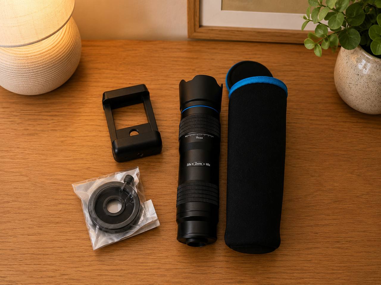 Obiektyw do Smartfona 20x–40x Zoom Teleobiektyw z Etui 4