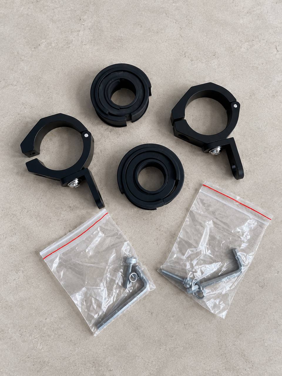 360° UTV Roll Cage Pipe Clamp with Mounting Adapters (2-Pack)