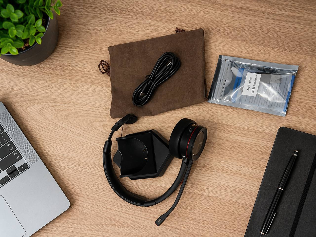 Słuchawki Bluetooth Beebang z Mikrofonem – Do Call Center, Bluetooth 5.2 3