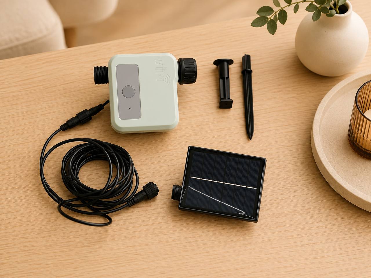 Sterownik Nawadniania WiFi z Panelem Solarnym Automatyczny Timer