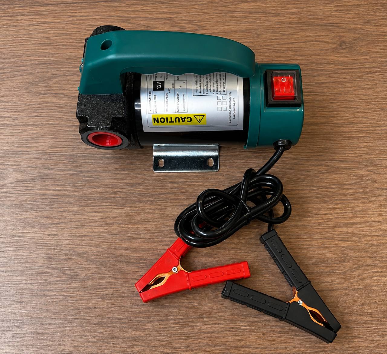 12 V DC diesel fuel pump with battery terminals and an inlet filter