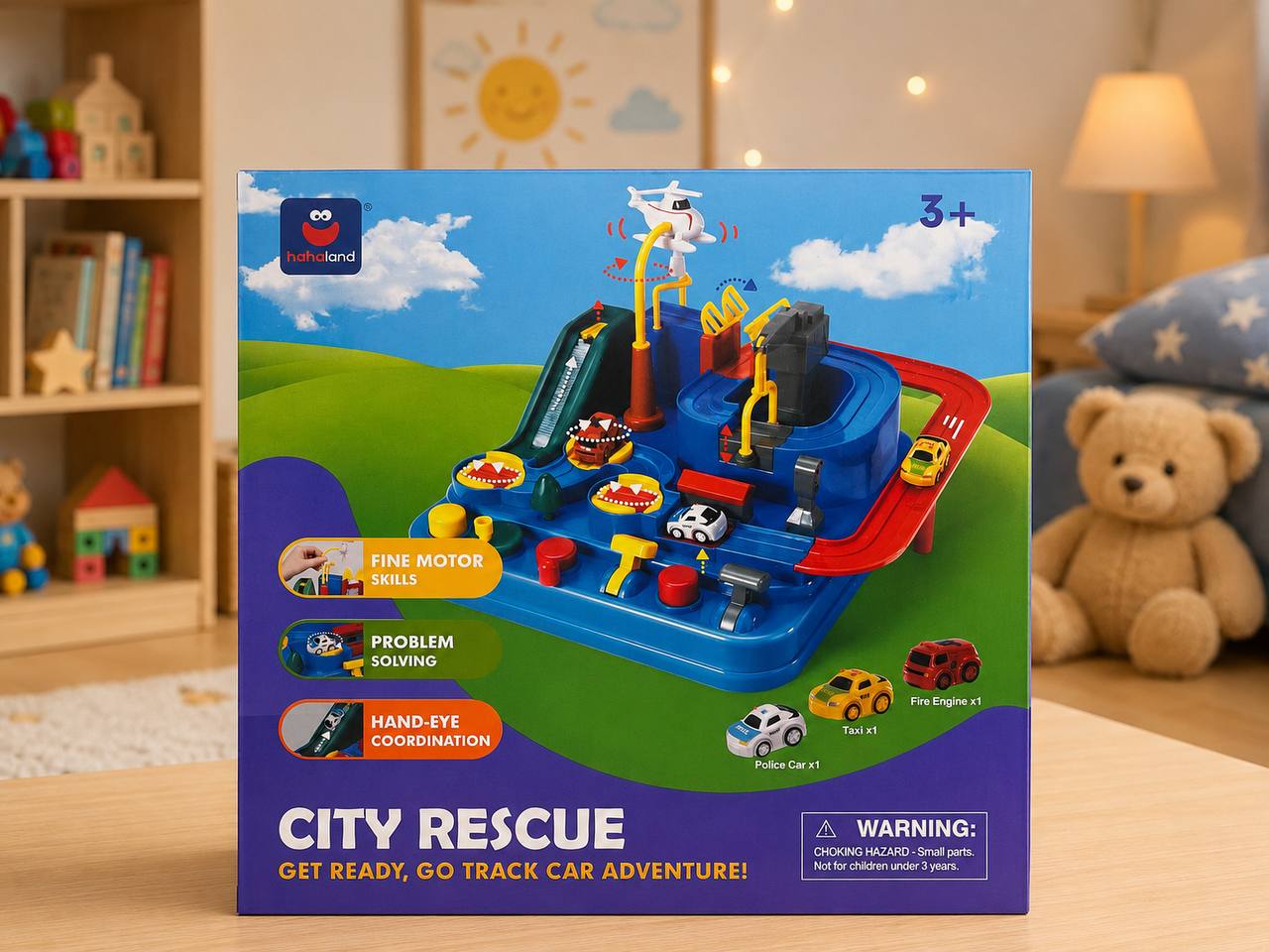 Автомобильная трасса «City Rescue» — развивающая игрушка на ловкость для детей от 3 лет