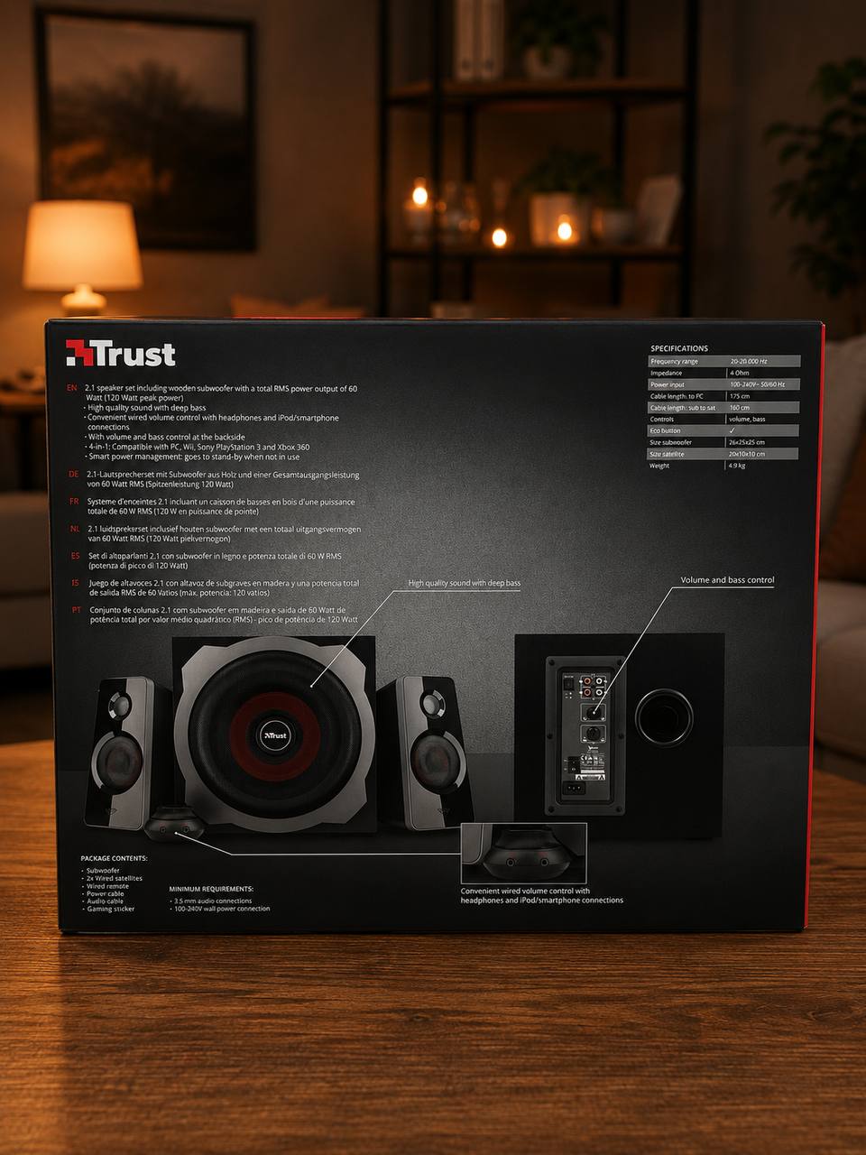 TRUST GXT 38 2.1 Speakers with 120W Subwoofer – Like New 2