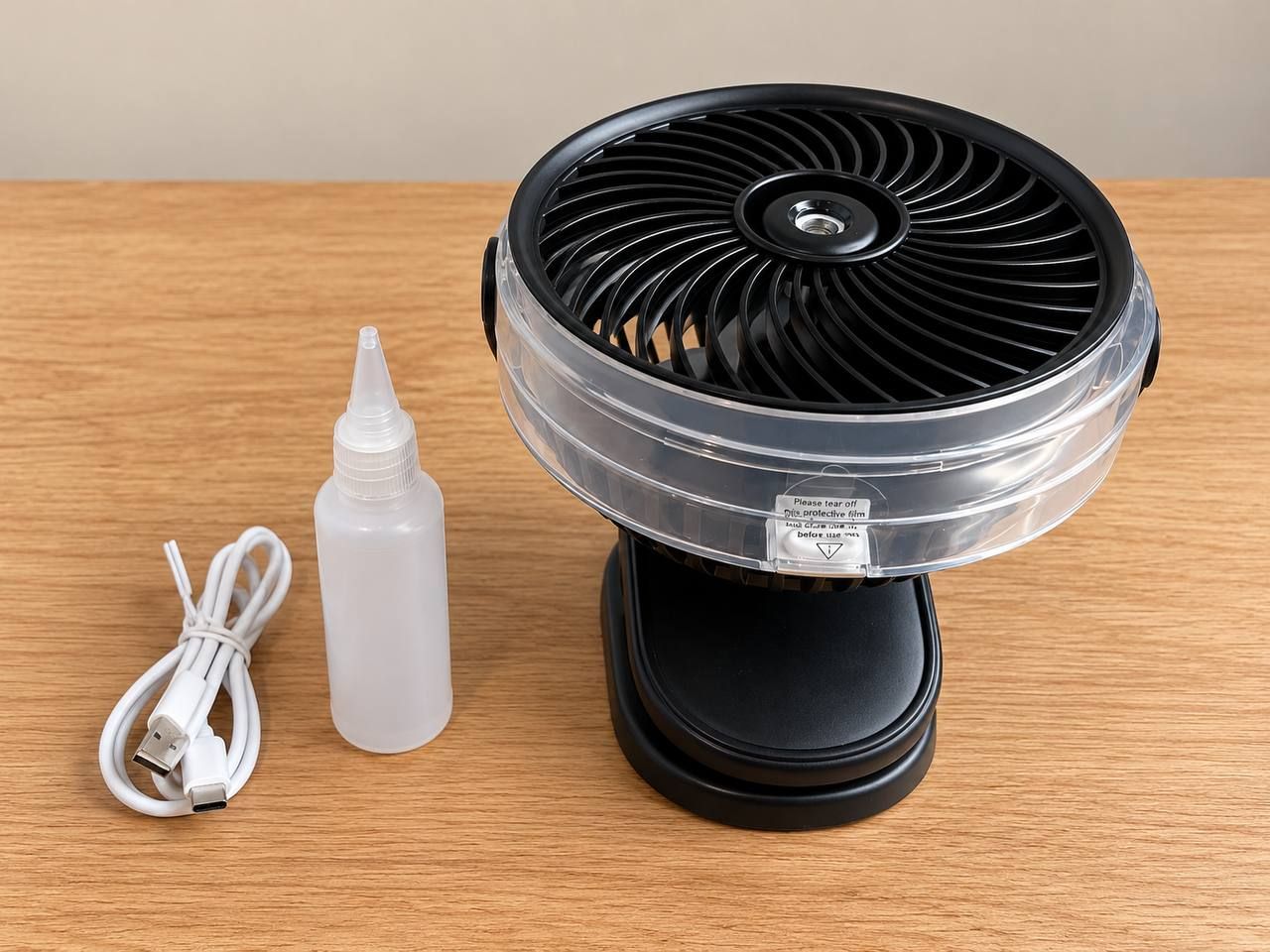 Wentylator klipsowy z nawilżaniem Clip Misting Fan 10 W z zasilaniem USB-C 2