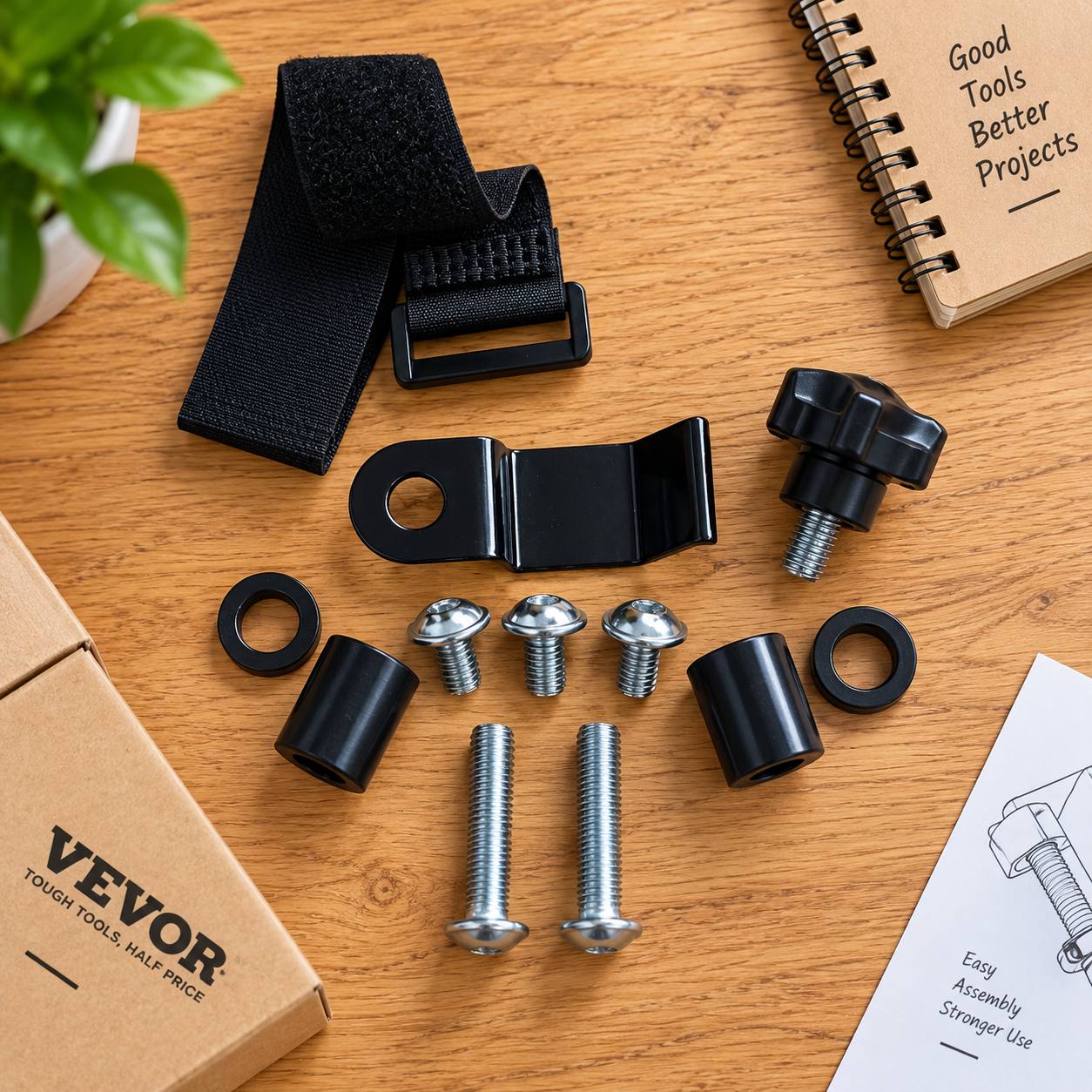 VEVOR Hi-Lift Jack Mount for Jeep Wrangler YJ, TJ, JK, JL - Installation Kit 6