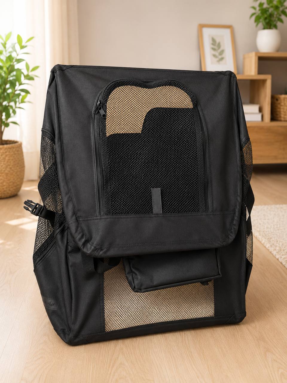 Переноска для собак и кошек Lionto XXL 90×61×65 см, складная, черная 8
