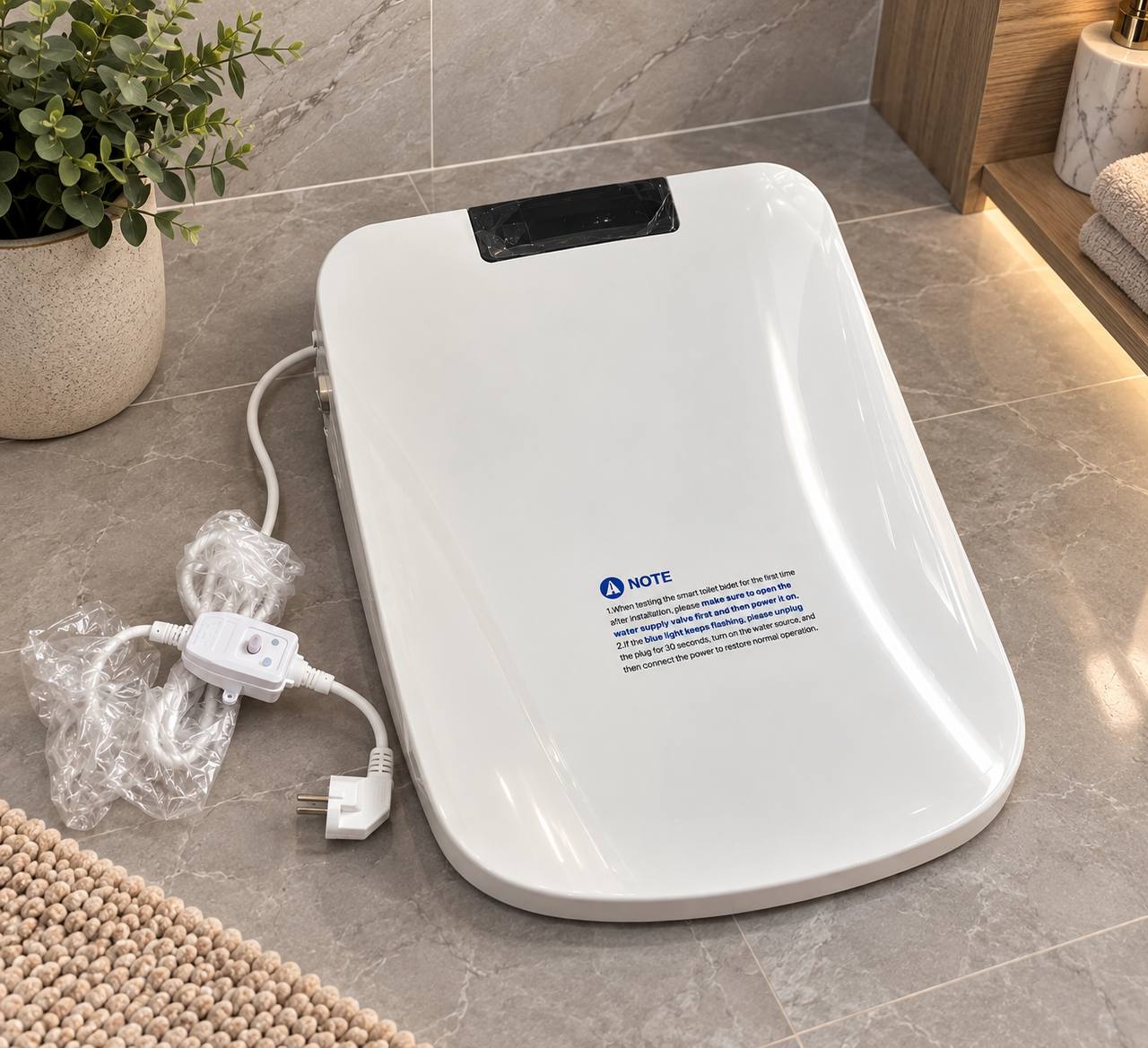 Smart toilet seat with bidet, drying, and heating functions 2