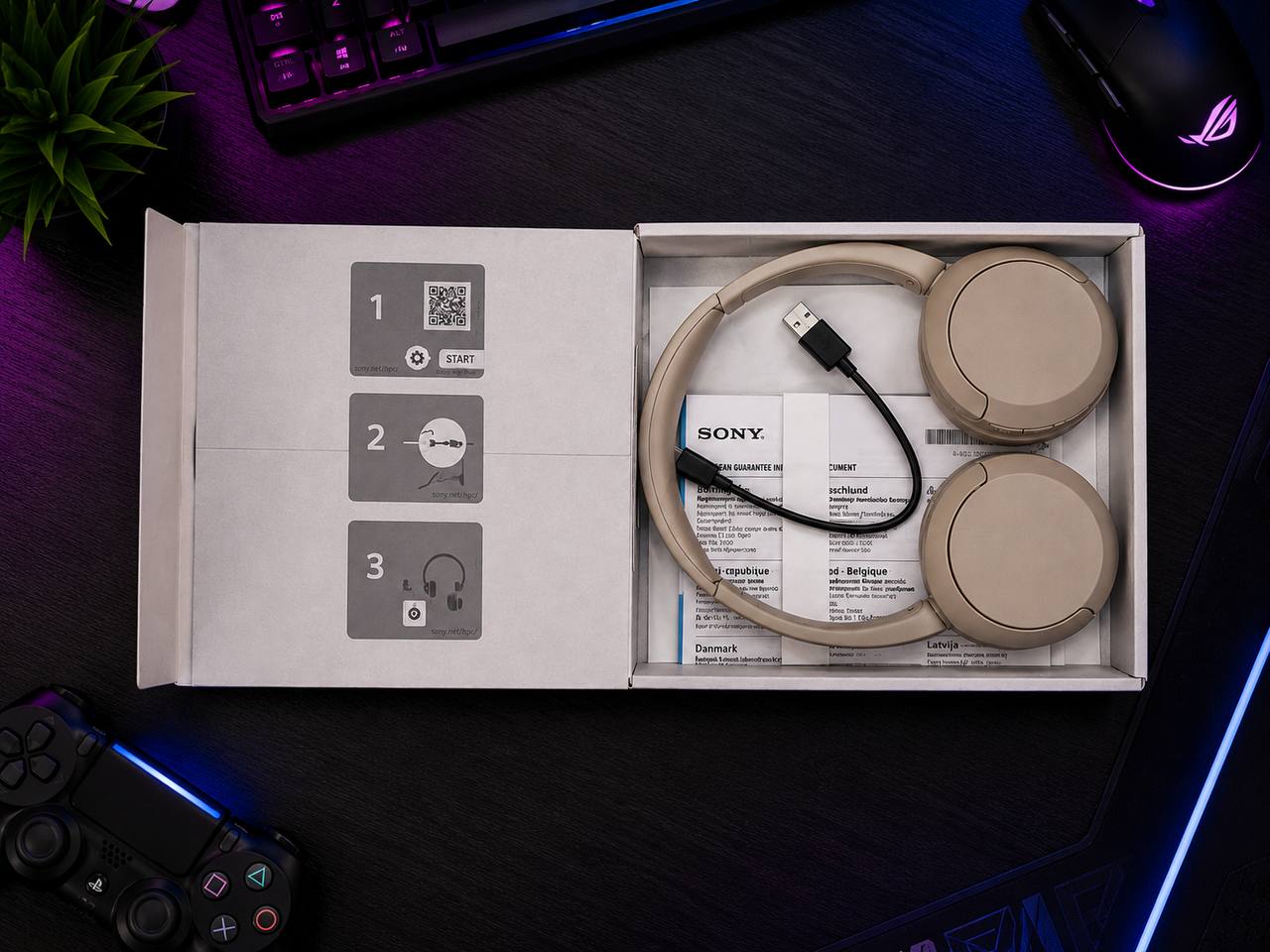 Słuchawki bezprzewodowe Sony WH-CH520 Beżowe Bluetooth 2