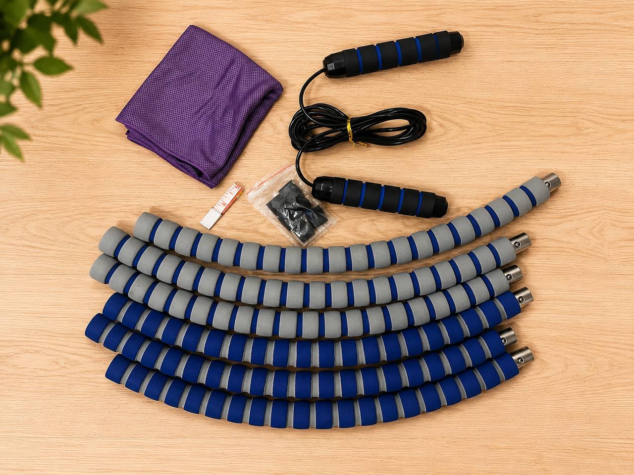 Hula Hoop Fitness Składane z Obciążeniem i Akcesoriami 4