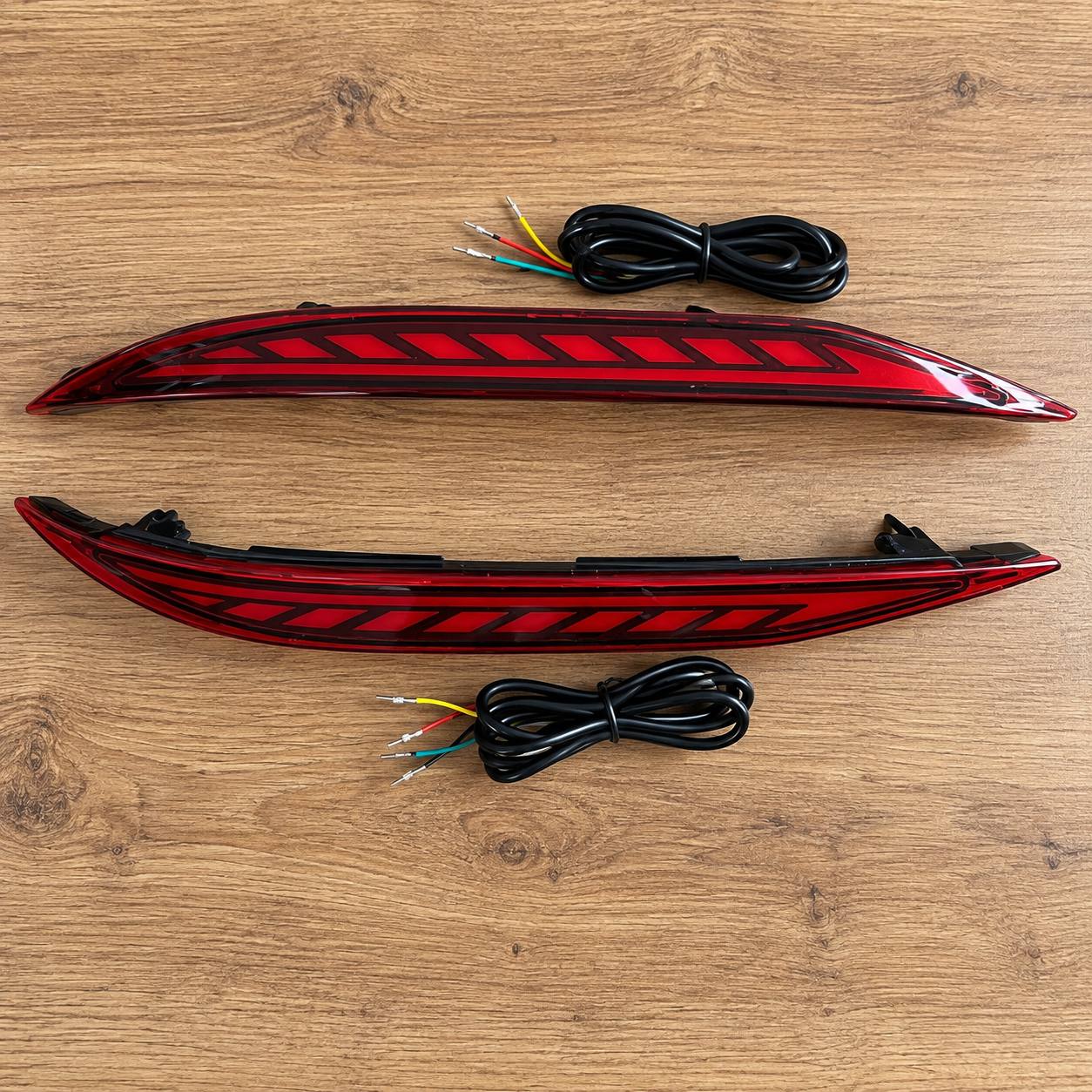 2021–2023 Hyundai Elantra Mustang Style Dynamic LED Rear Bumper Reflectors – Set of 2