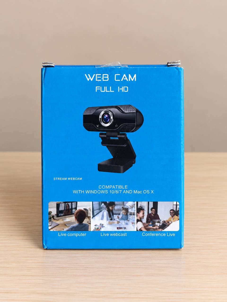 Full HD Webcam with Monitor Mount and USB Cable