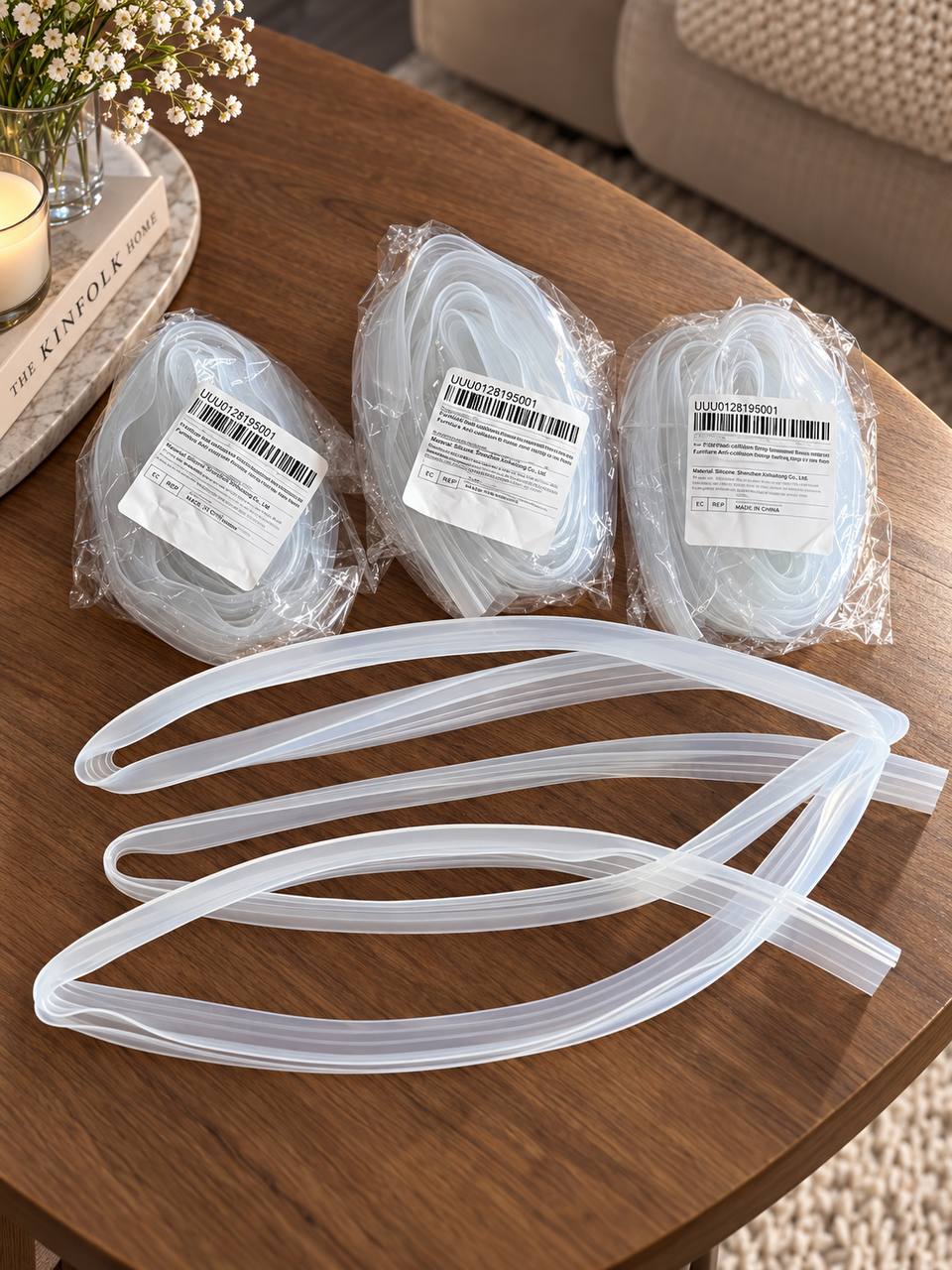 Zestaw uszczelek silikonowych do kabiny prysznicowej 6 mm – 4 × 2 m, transparentne