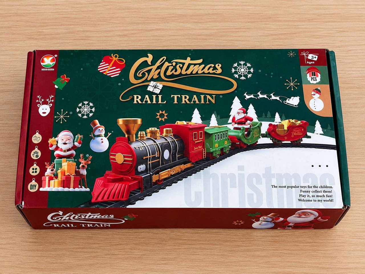 Świąteczna Kolejka Elektryczna Christmas Rail Train – Pociąg z Torami