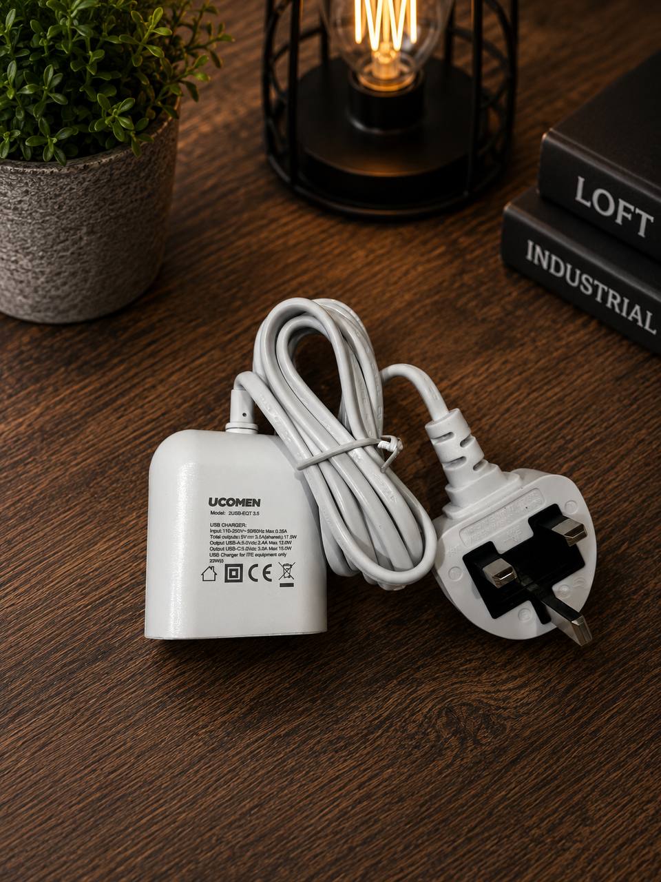 Ładowarka Sieciowa UCOMEN 20 W USB-C + USB-A Typ G 2