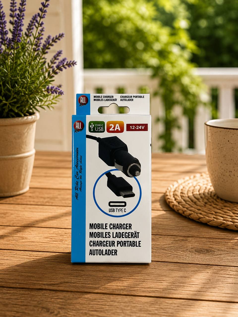 Ładowarka samochodowa USB-C 2A 12–24V do telefonu