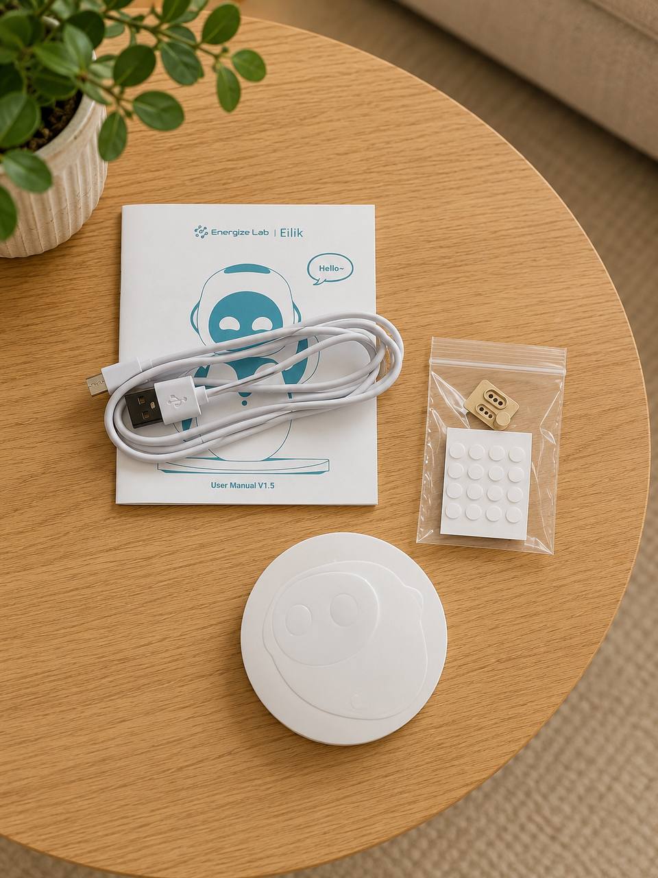 Robot Interaktywny Eilik Energize Lab AI Inteligentny Towarzysz USB-C 7