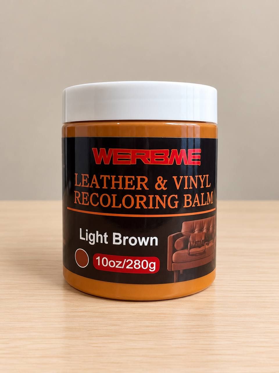 Balsam do zmiany koloru i renowacji skóry oraz skóry ekologicznej (winyl) Light Brown 280 g