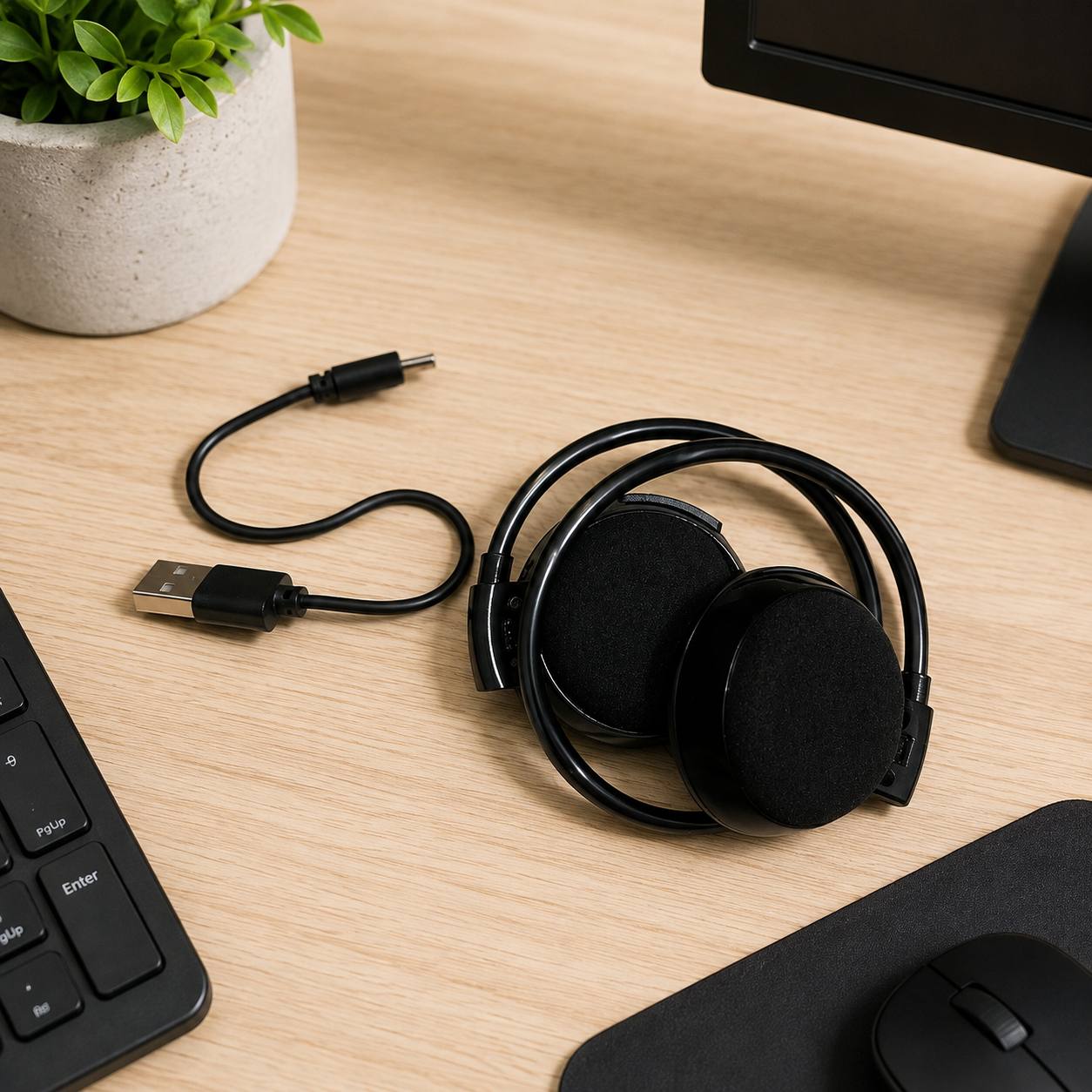 Słuchawki Bluetooth z Mikrofonem Składane Bezprzewodowe 2