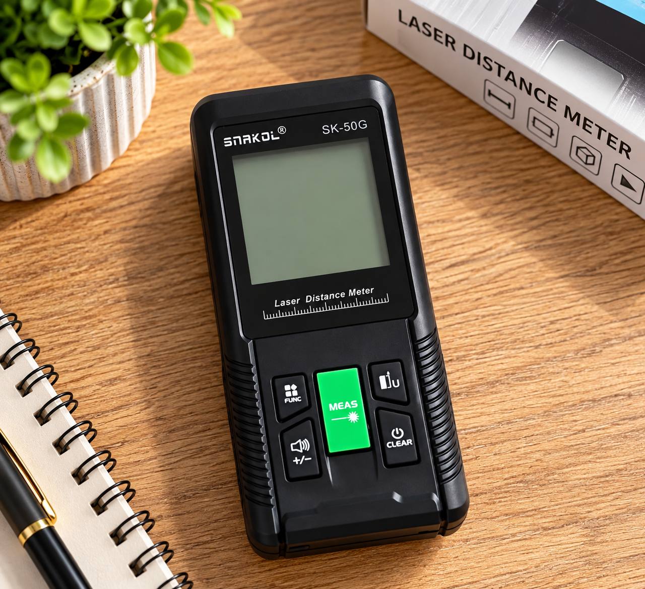 Лазерный дальномер SNAKOI SK-50G, 50 м, ЖК-дисплей 2