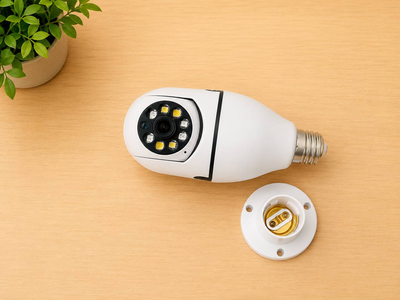 IP-камера с Wi-Fi Panorama E27 360° с возможностью просмотра на телефоне 4