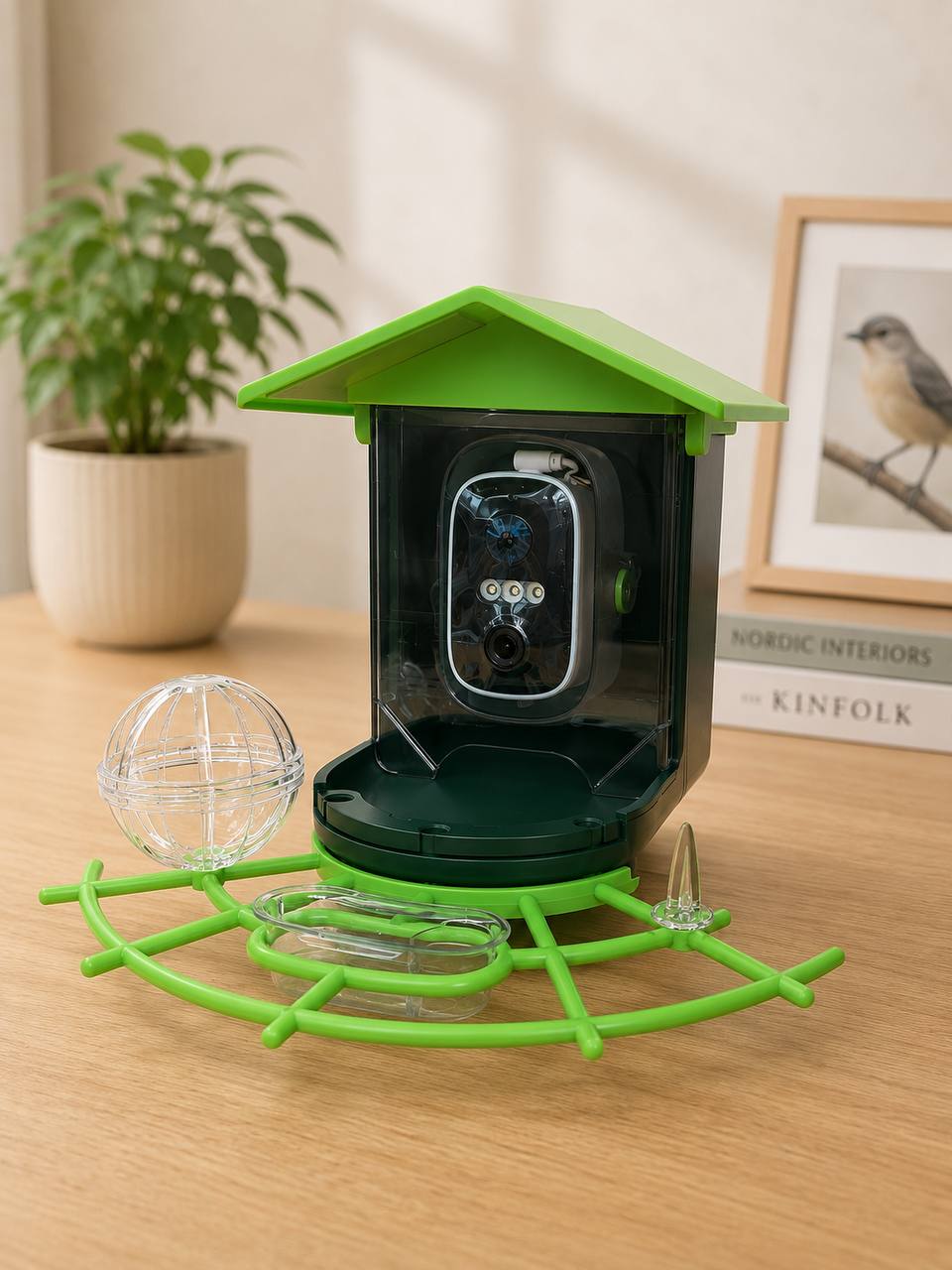 Solar-Powered Bird Feeder with 4MP AI WiFi Night Vision Camera, IP65 5