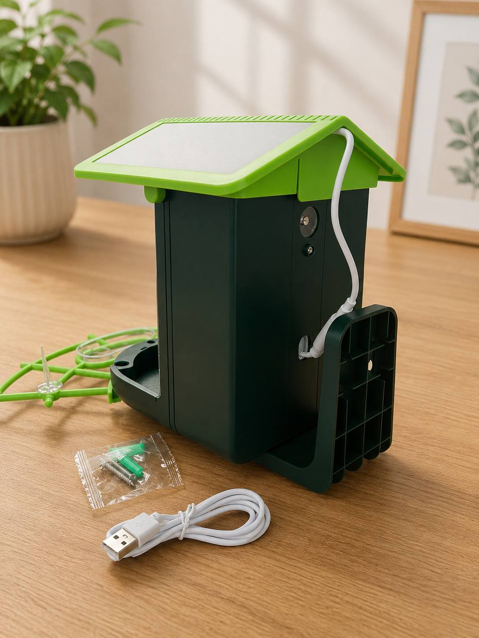 Solar-Powered Bird Feeder with 4MP AI WiFi Night Vision Camera, IP65 7
