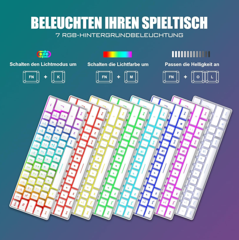 RedThunder RGB Gaming Set: 60% Keyboard + Mouse 8