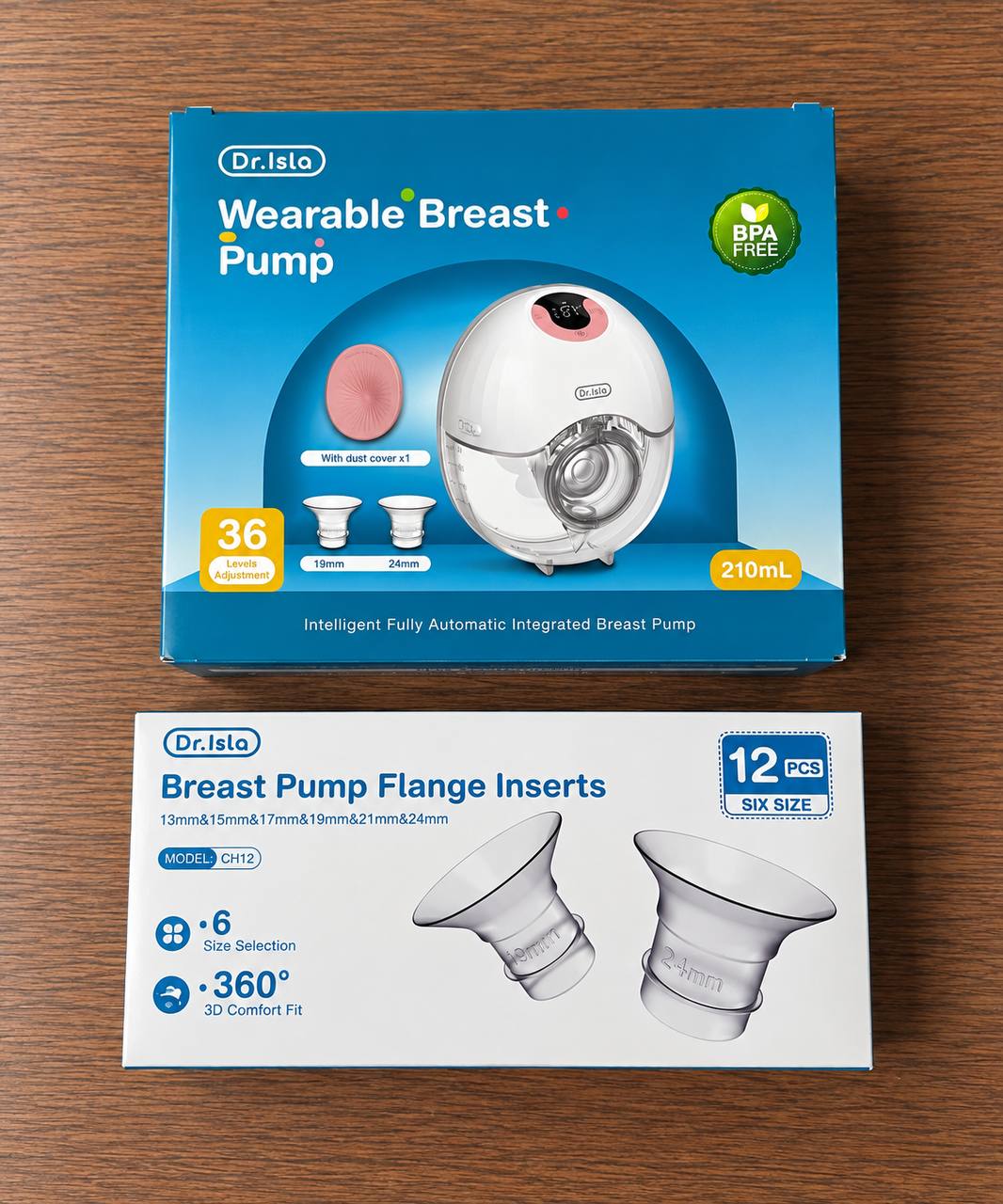 Bezprzewodowy laktator elektryczny Dr.Isla z zestawem wkładek