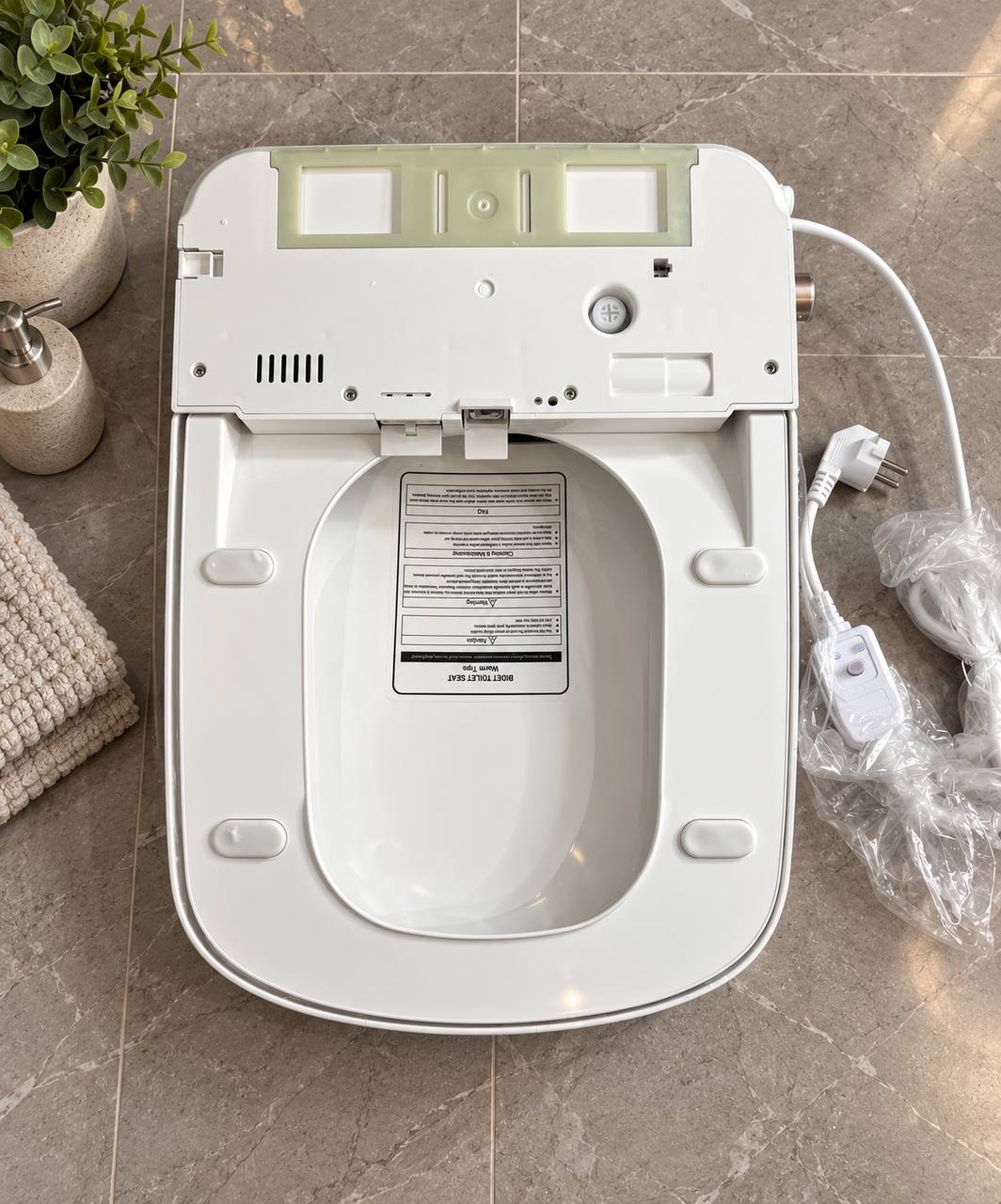 Smart toilet seat with bidet, drying, and heating functions 5