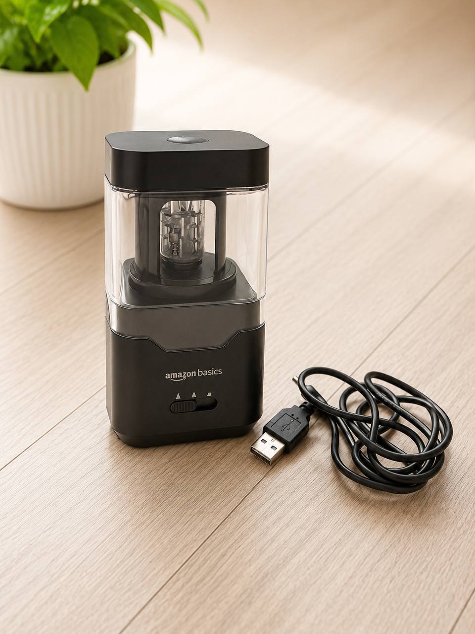 Elektryczna Temperówka do Ołówków USB Automatyczna Czarna