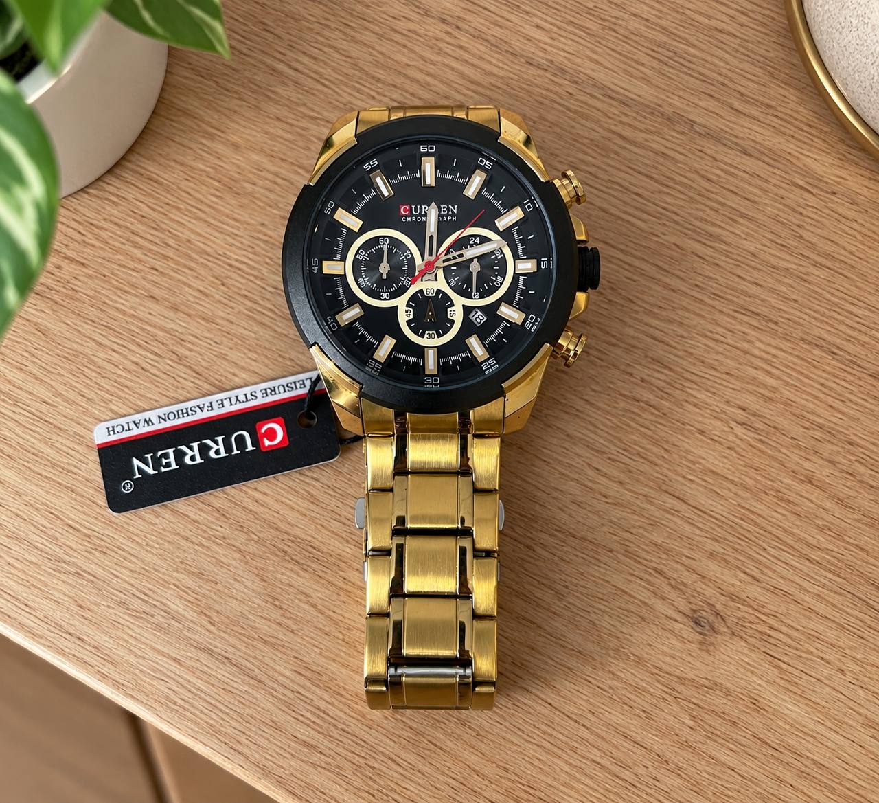Zegarek męski CURREN M-8361 złoty chronograf