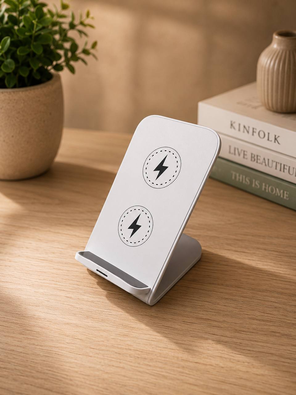 Ładowarka Indukcyjna GRUNDIG 15W Qi USB-C Stojak Bezprzewodowy 2