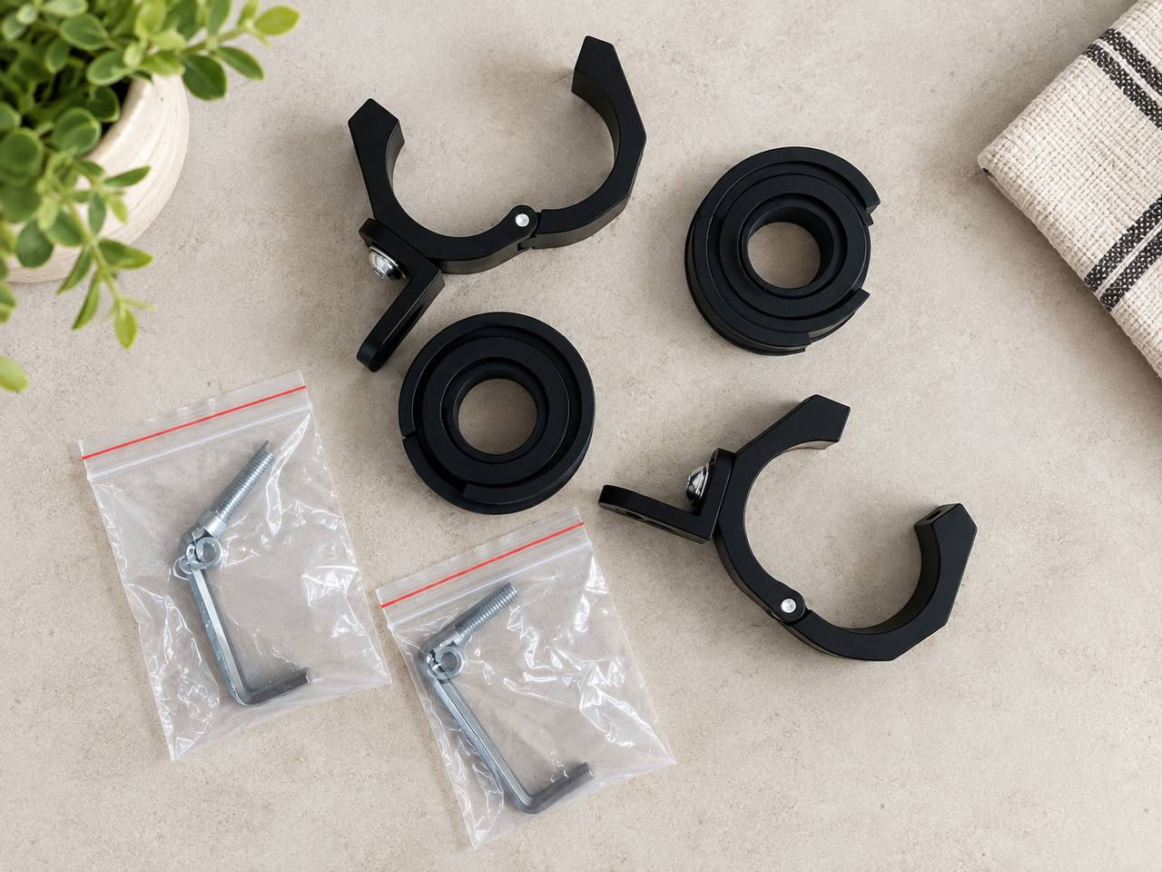 360° UTV Roll Cage Pipe Clamp with Mounting Adapters (2-Pack) 2