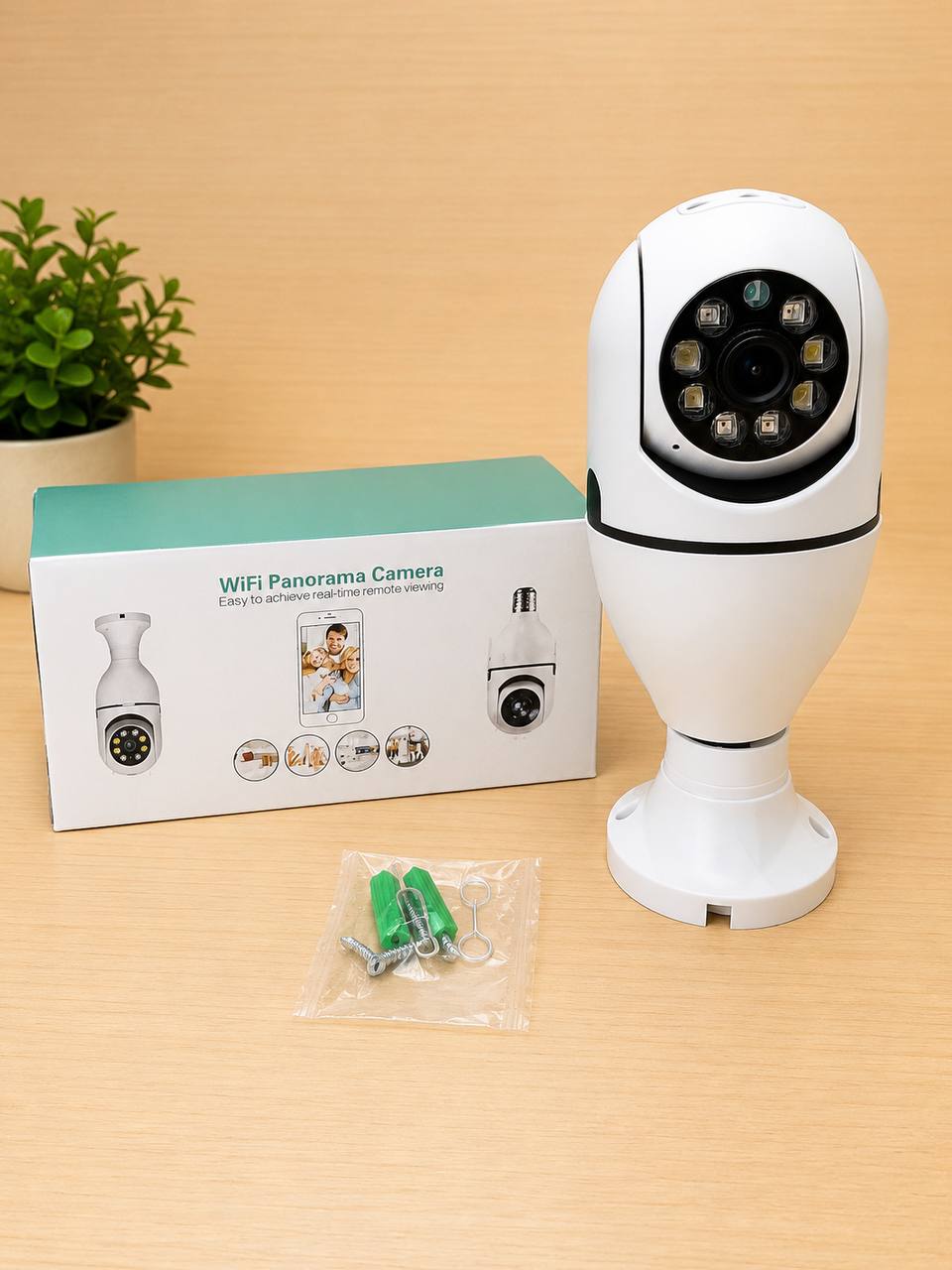 IP-камера с Wi-Fi Panorama E27 360° с возможностью просмотра на телефоне 2