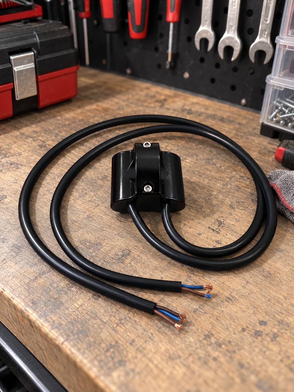 Uniwersalny przełącznik na kierownicę motocykla 22 mm (7/8") – Podwójny przycisk LED
