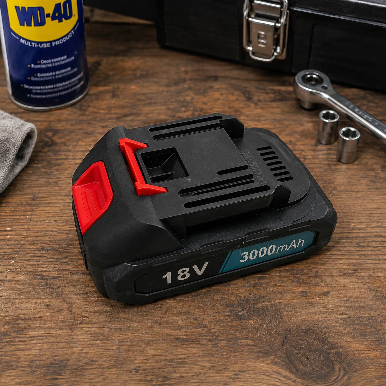 Akumulatorowa Dmuchawa do Liści Kurzu 18V + Akumulator 3000mAh + 3 Dysze 4