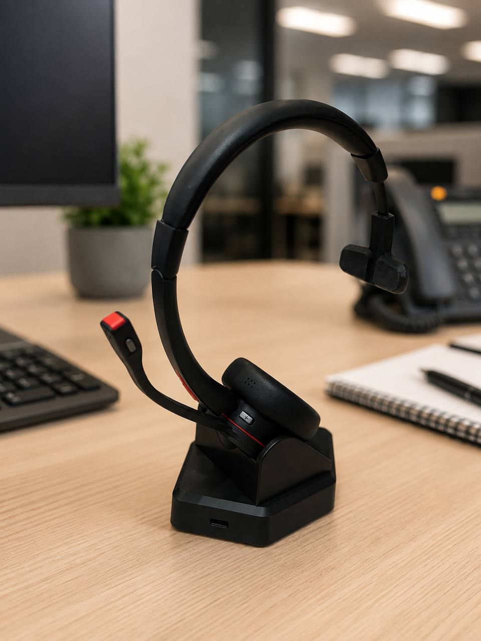 Słuchawki Bluetooth Beebang z Mikrofonem – Do Call Center, Bluetooth 5.2 2