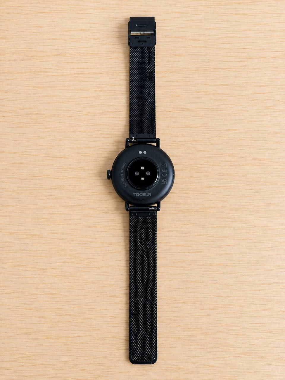Smartwatch TOOBUR DR05 czarny z paskiem siatkowym i silikonowym 4