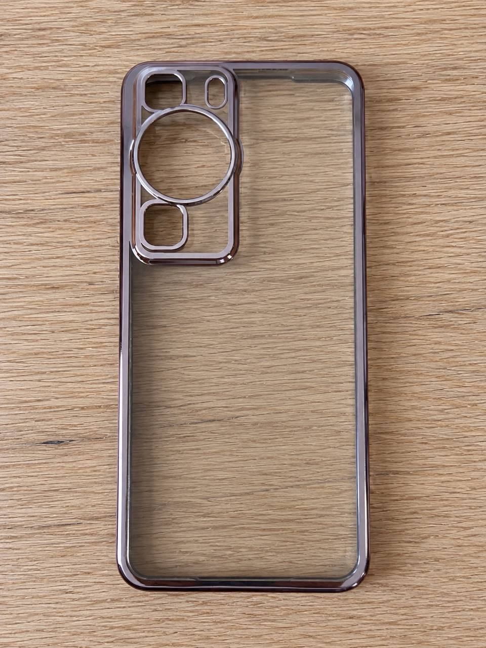 Etui do Huawei P60 Przezroczyste Czarne Różowe
