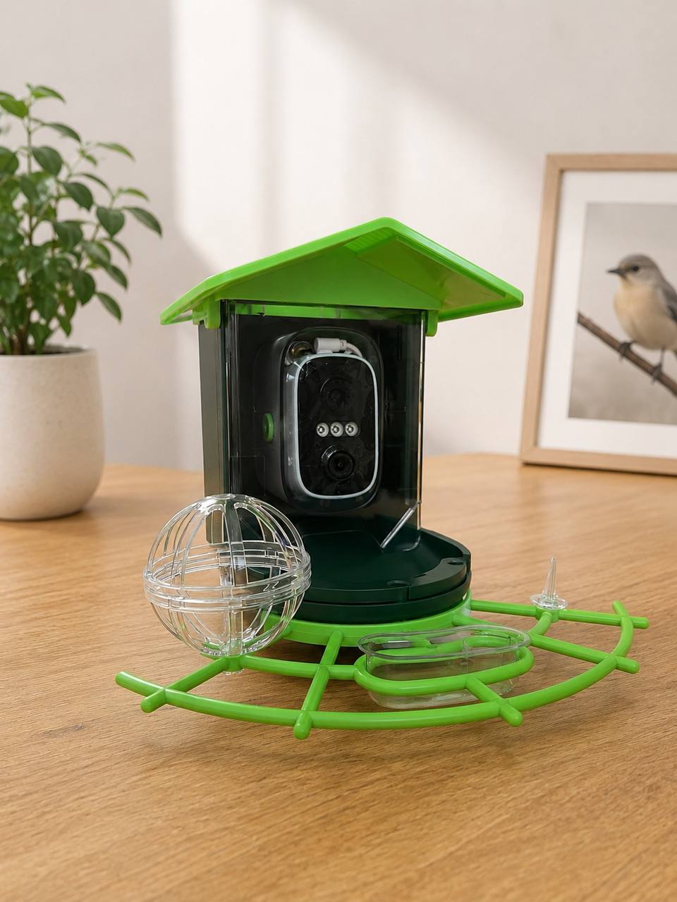 Solar-Powered Bird Feeder with 4MP AI WiFi Night Vision Camera, IP65 2