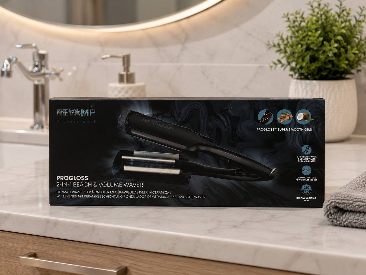 Falownica do włosów Revamp Progloss 2w1 Beach & Volume Waver 2